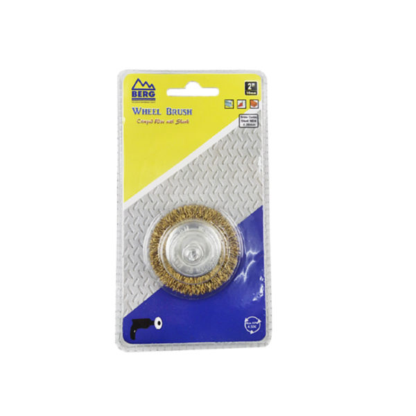 BERG Gold plated round wire brush with 2 inch core AA 1