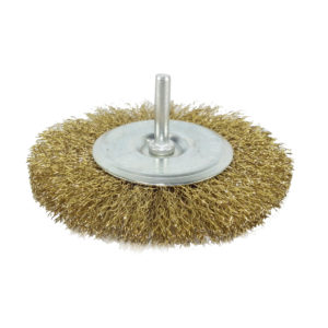 BERG Gold plated round wire brush with 2 inch core B 7