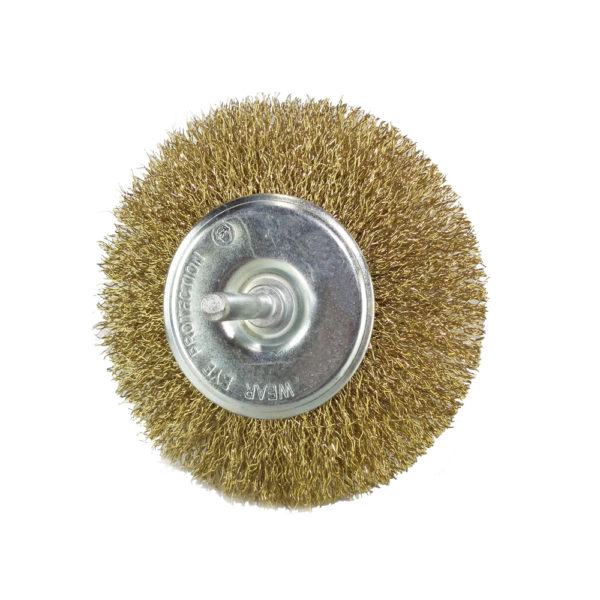 BERG Gold plated round wire brush with 2 inch core C 3
