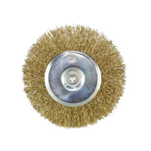 BERG Gold plated round wire brush with 2 inch core E 10