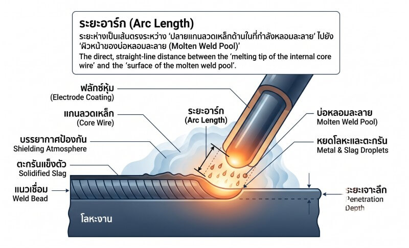 ระยะอาร์ก งานเชื่อมสำคัญไหม? วัดด้วยเทคนิคดู “ลูกไฟกลม” คุมได้อยู่หมัด เชื่อมง่ายกว่าเยอะ 2 ระยะอาร์ก งานเชื่อม